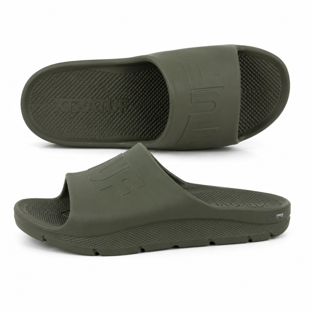 XTRATUF Mens Apres Fish Sandal Olive Green BioLite Slide‎ XAFH300 Size 10M